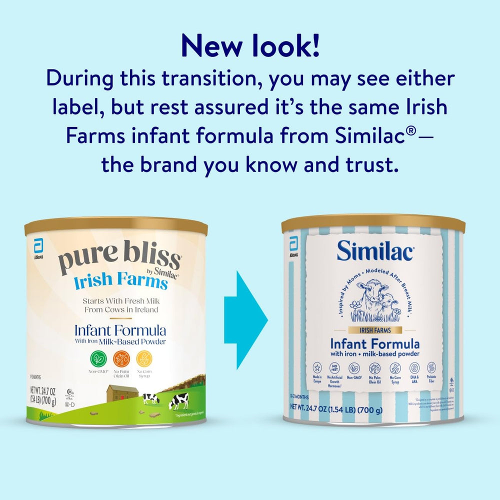 Similac Pure Bliss etiqueta nutricional visible y datos claros