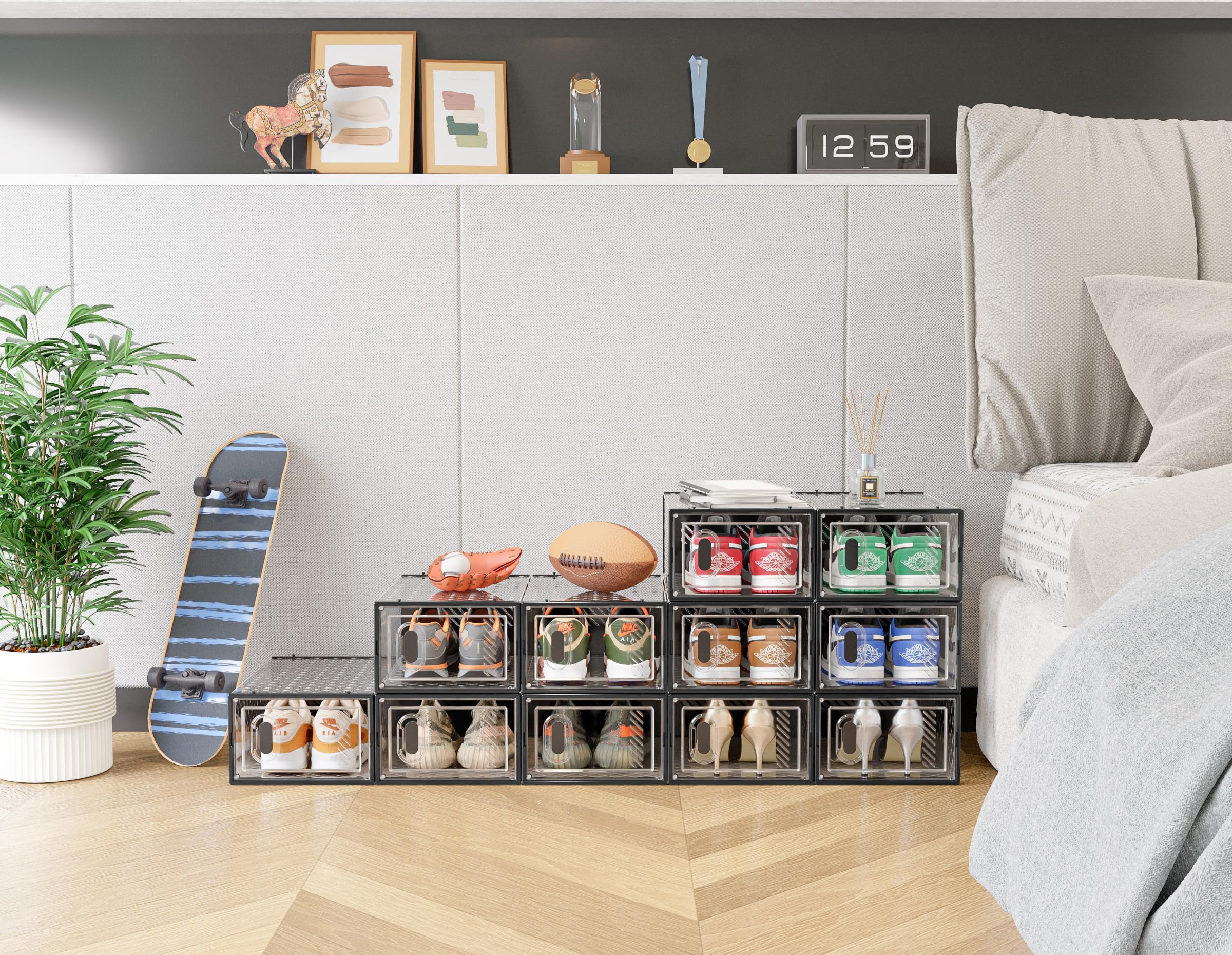 SIMPDIY caja plegada guardada ahorrando espacio cuando está vacía