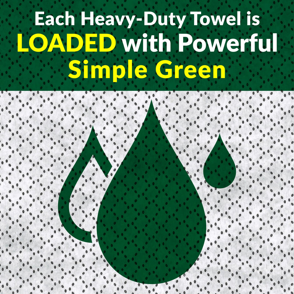 Simple Green toalla limpiando grasa en cocina, elimina aceite y restos de comida