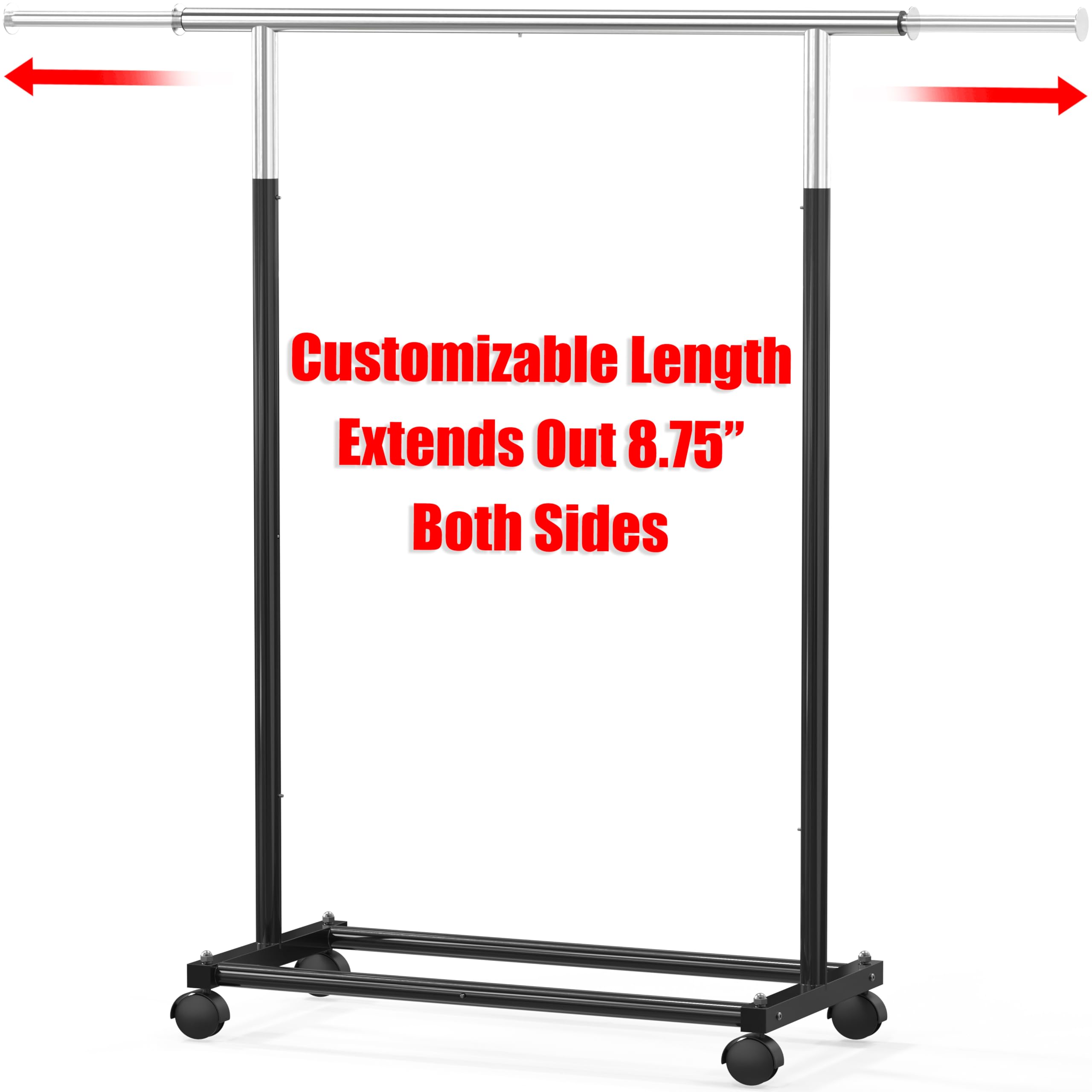 Simple Houseware barra extensible ajustable para más prendas