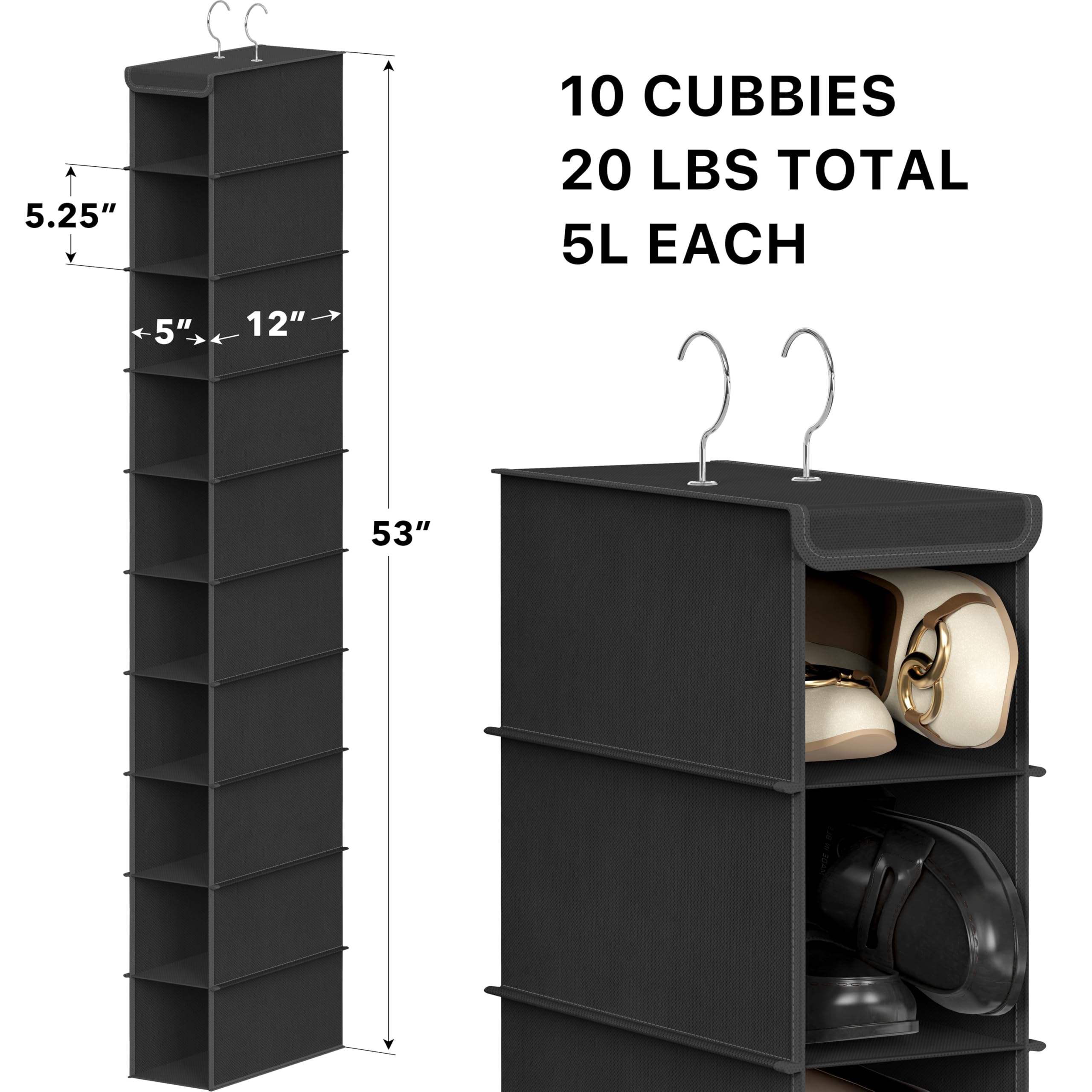 Simple Houseware detalle de ganchos metálicos seguros para barra de armario