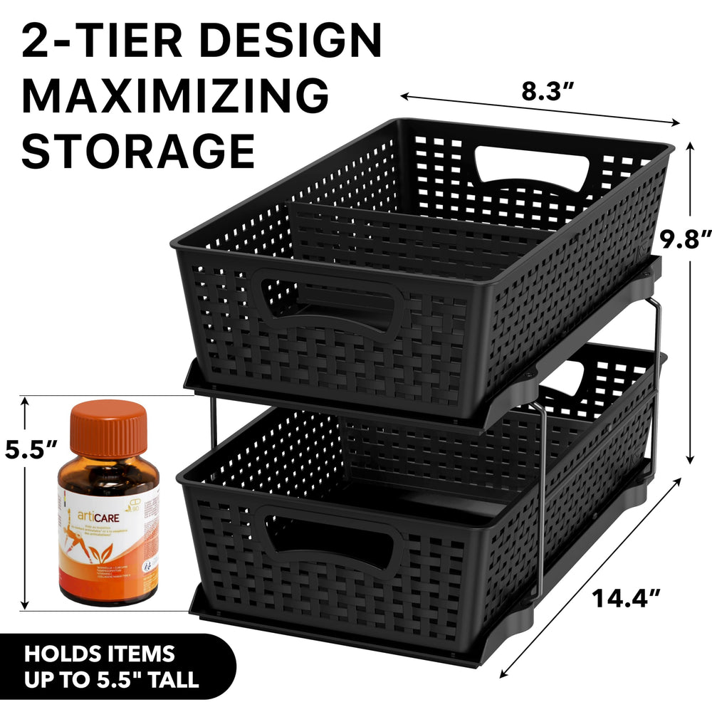 Simple Houseware side profile highlighting smooth sliding drawer for quick reach