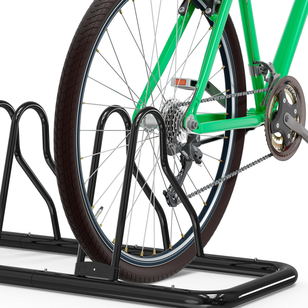 Simple Houseware soporte en patio exterior con bicicletas, orden y accesibilidad
