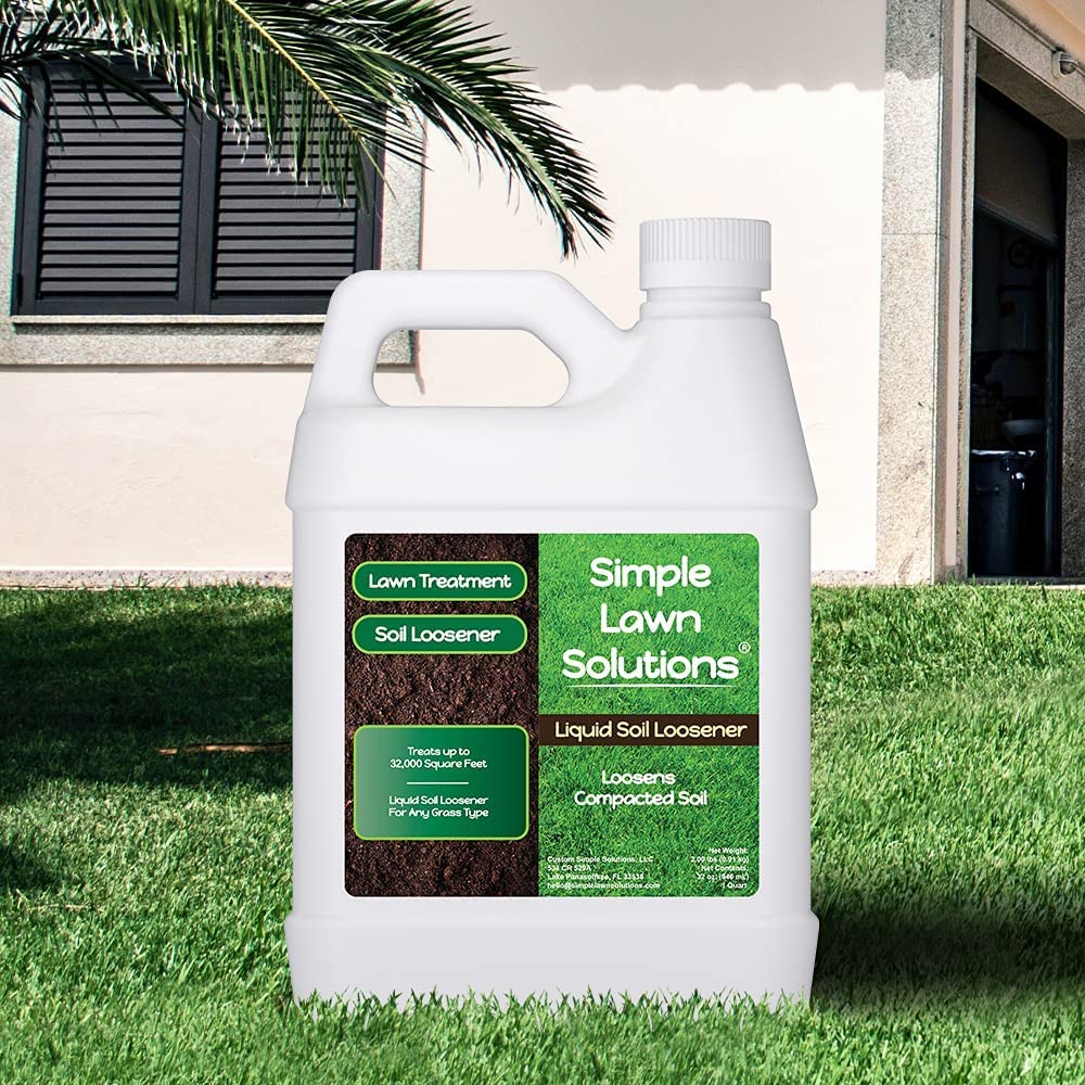 Simple Lawn Solutions gráfico de cobertura indicando hasta 32,000 pies cuadrados