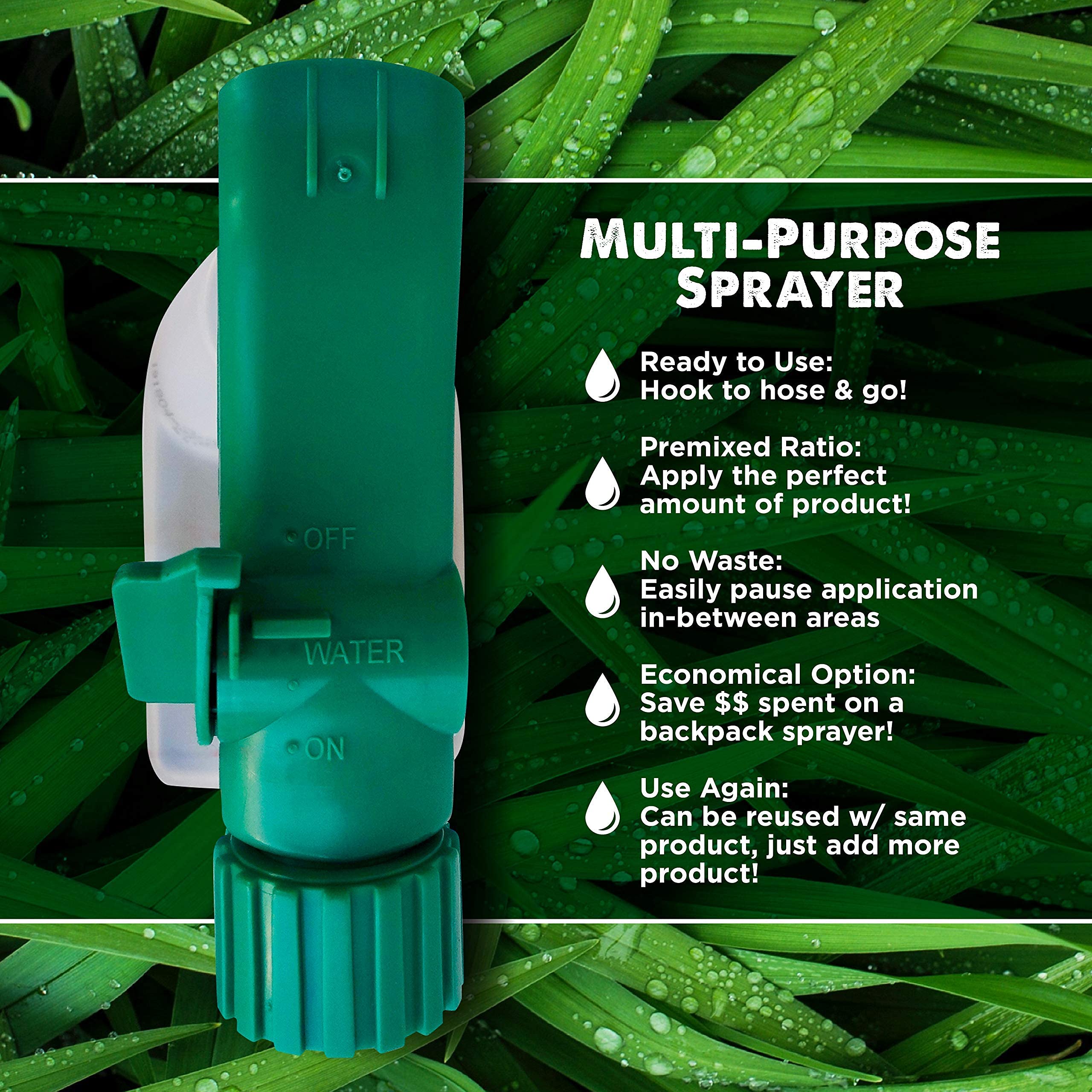 Simple Lawn Solutions uso comercial en camioneta de servicio, pensado para profesionales