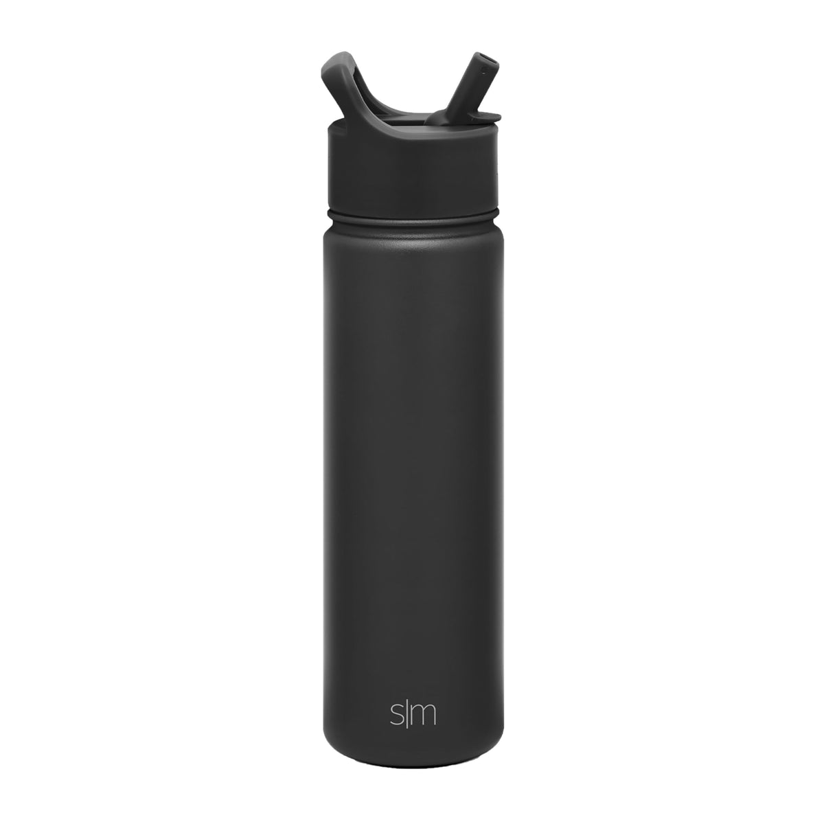 Simple Modern Summit vista frontal negra mostrando diseño y capacidad 22oz