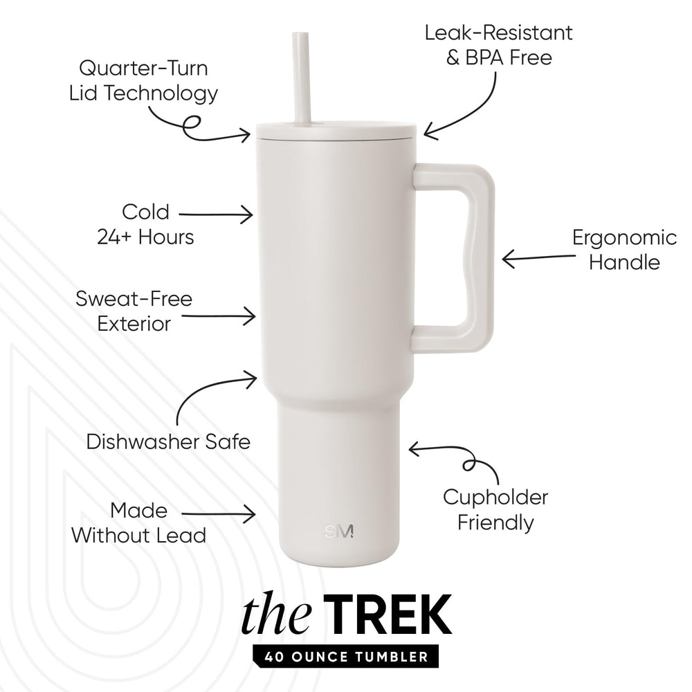 Simple Modern asa ergonómica del Trek mostrando agarre cómodo y transporte seguro