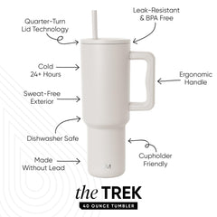 Simple Modern asa ergonómica del Trek mostrando agarre cómodo y transporte seguro