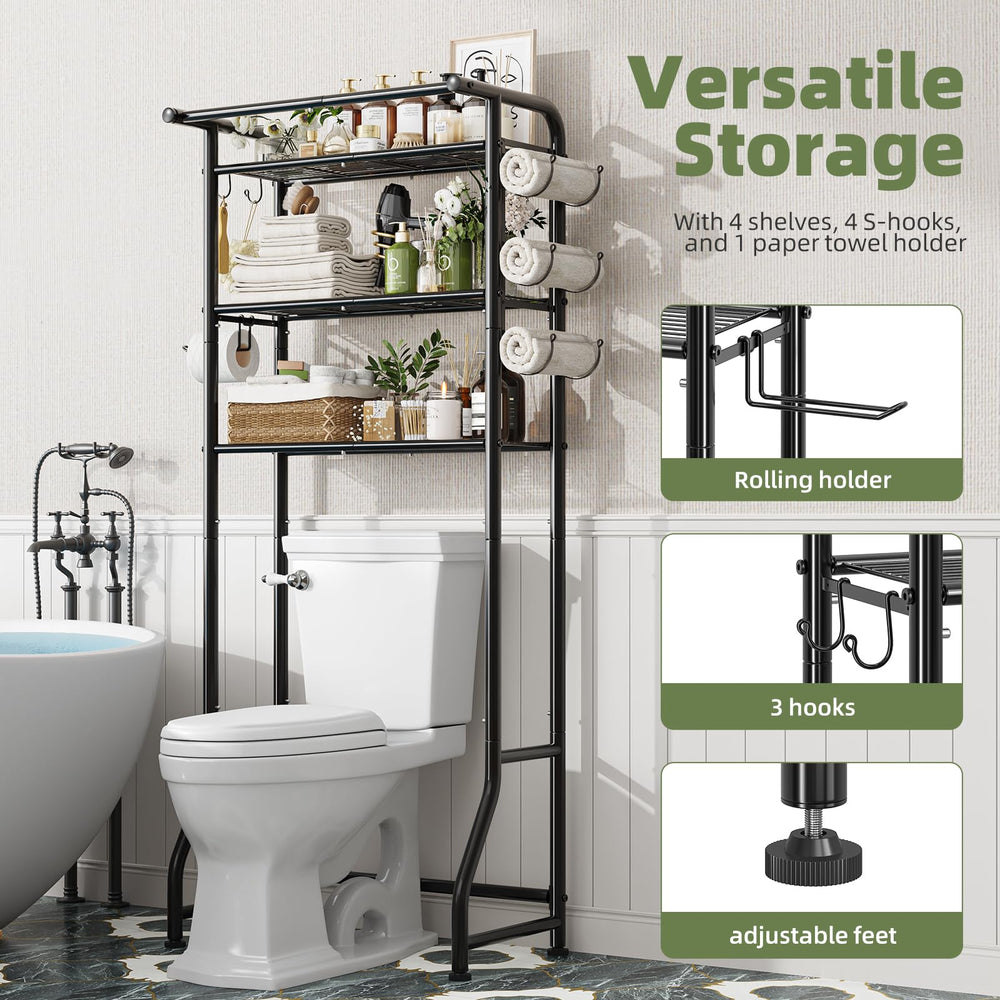 Simple Trending estantería en baño con toallas y productos para fácil acceso