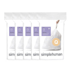 simplehuman paquete de bolsas Code Q frente, muestra fácil acceso y organización