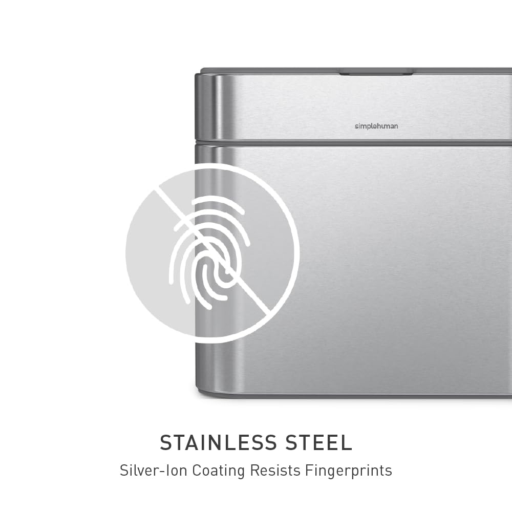 simplehuman caddy con bolsa Code Z ajustada, sin sobrecolgamiento visible