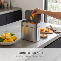 simplehuman cubo interior con asa para vaciado fácil y limpieza rápida