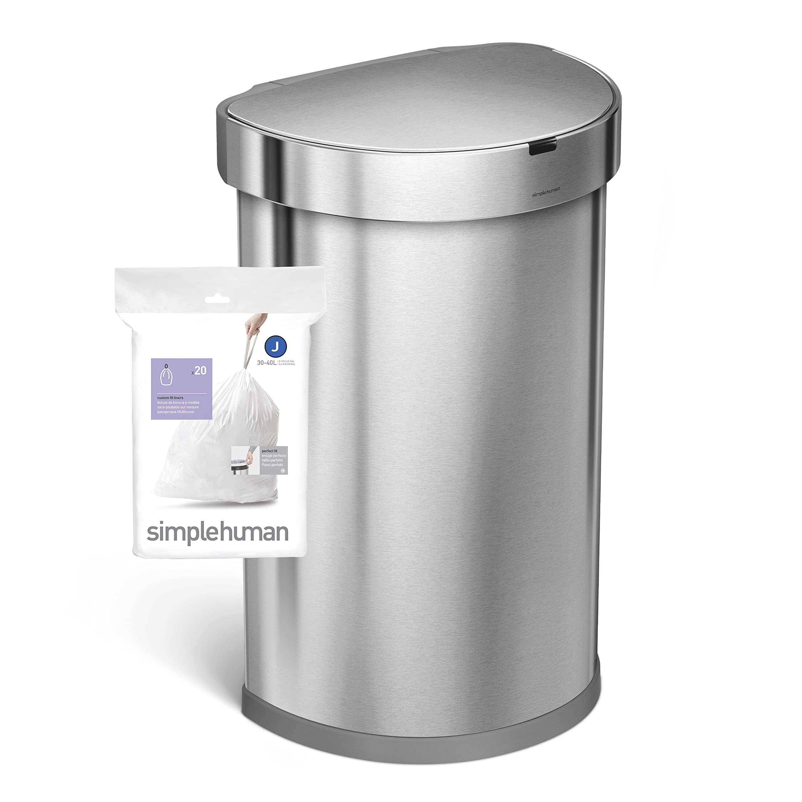 simplehuman bolsas junto a cubo 30–45 L, muestra de compatibilidad