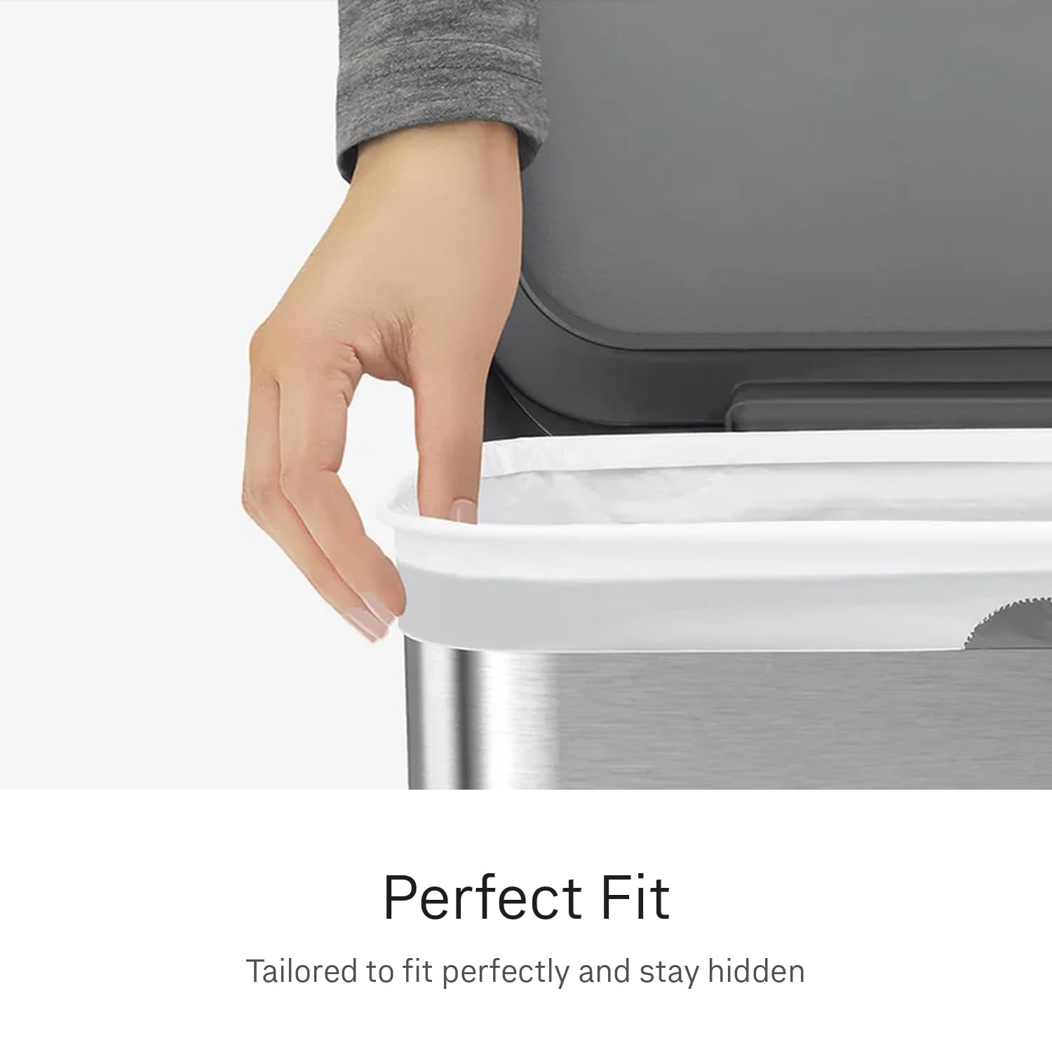 simplehuman costura doble reforzada que previene roturas y fugas