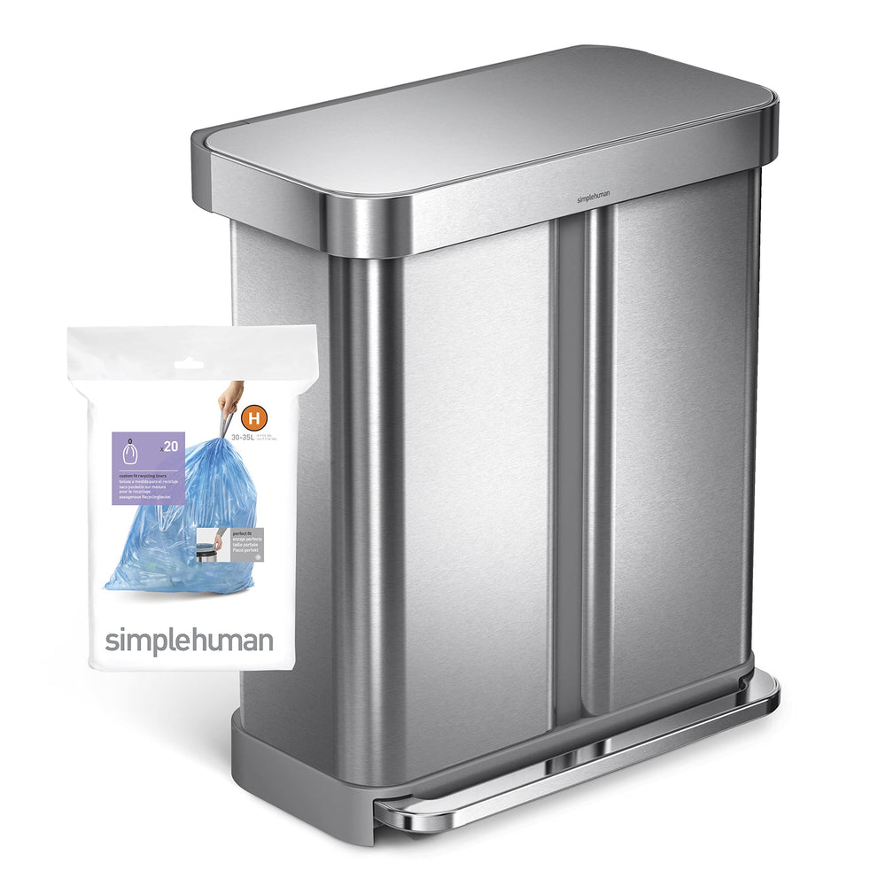 simplehuman dispensador dentro del bolsillo del cubo para extracción fácil