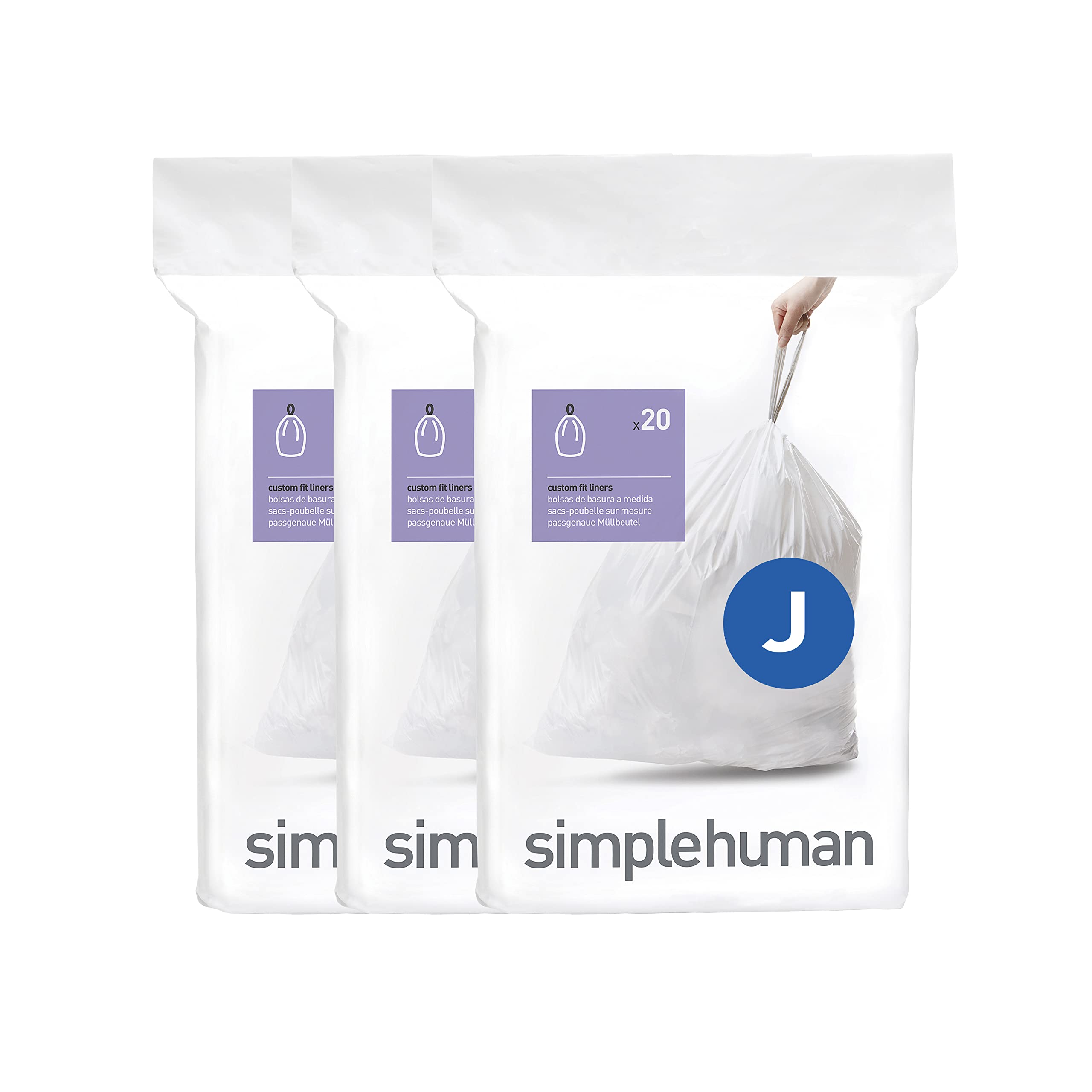 simplehuman paquete Code J frente, ajuste perfecto y orden