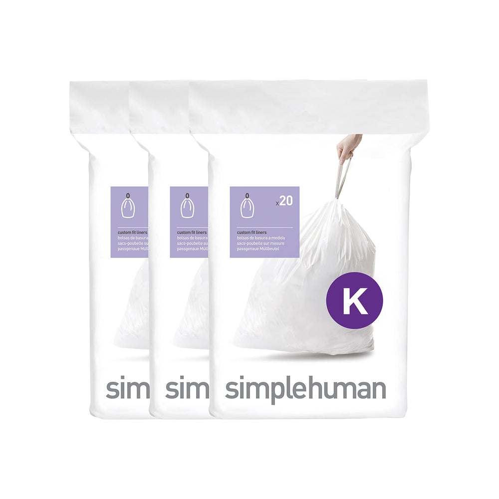 simplehuman frente del paquete mostrando cantidad y compatibilidad, ahorro de tiempo