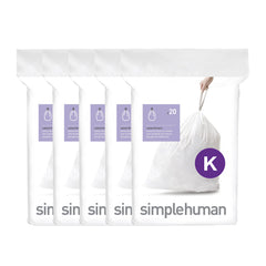 simplehuman paquete frontal de bolsas ajustadas muestra diseño y compatibilidad