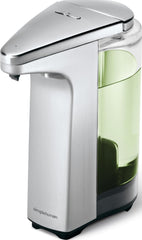 simplehuman dispensador frontal níquel cepillado aspecto elegante y fácil limpieza