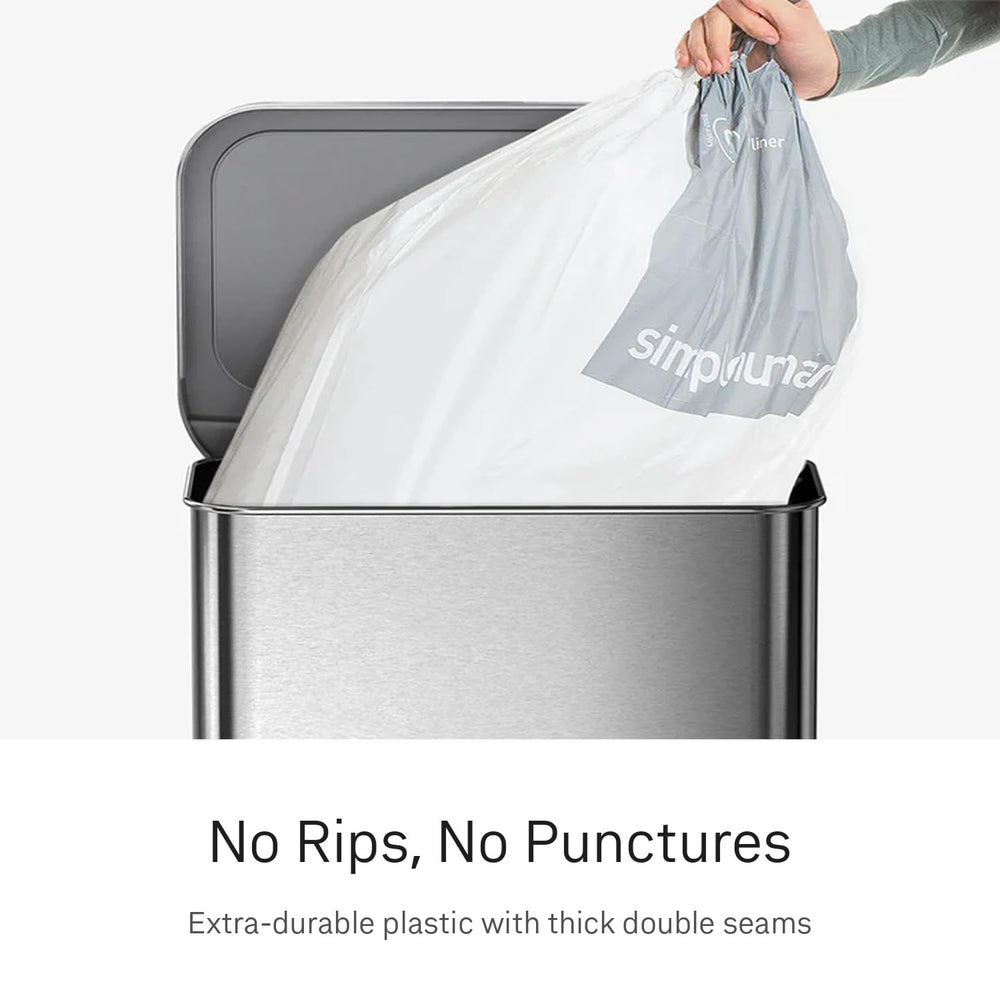simplehuman primer plano del plástico extra grueso para mayor durabilidad