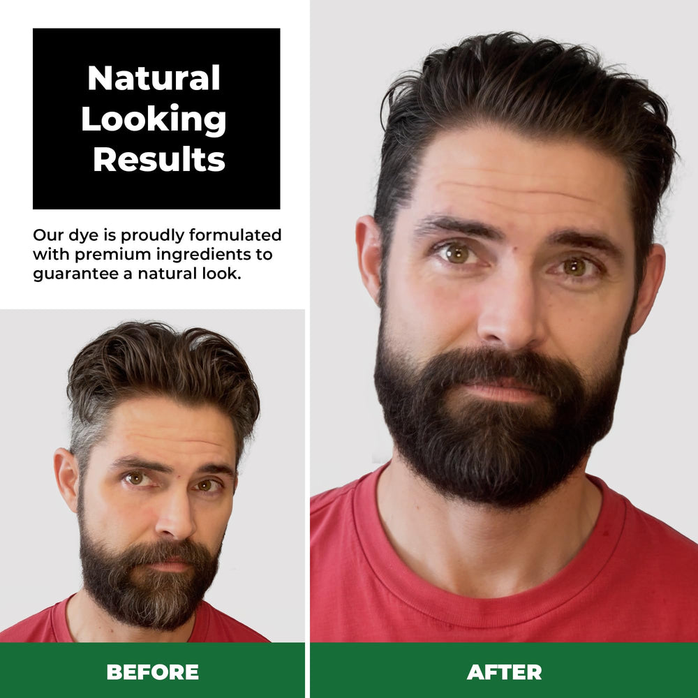 Simpler Hair Color aplicado en barba mostrando acabado natural y control