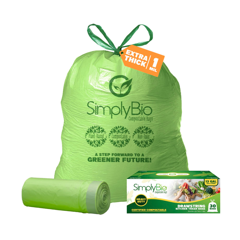 Simply Bio frente del paquete mostrando cantidad y tamaño, ayuda a elegir