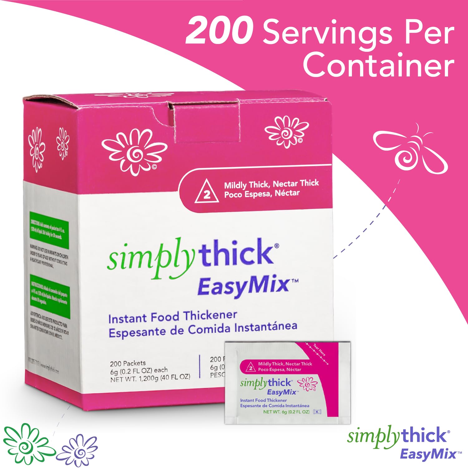 Simply Thick comparación de tamaño en mano para transporte cómodo