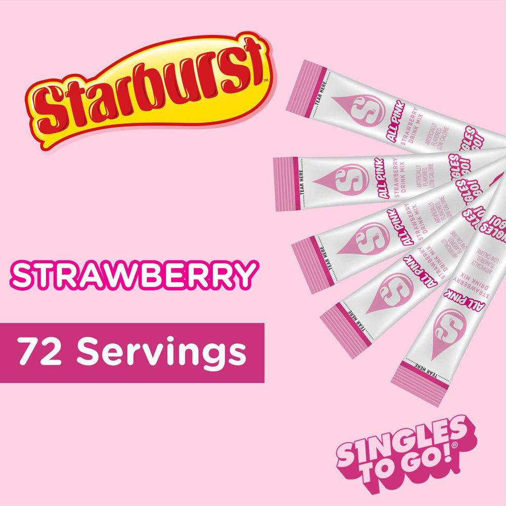 SINGLES TO GO! Starburst sobre abierto con polvo rosa y textura visible
