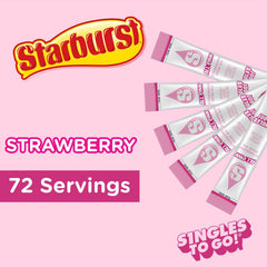 SINGLES TO GO! Starburst sobre abierto con polvo rosa y textura visible