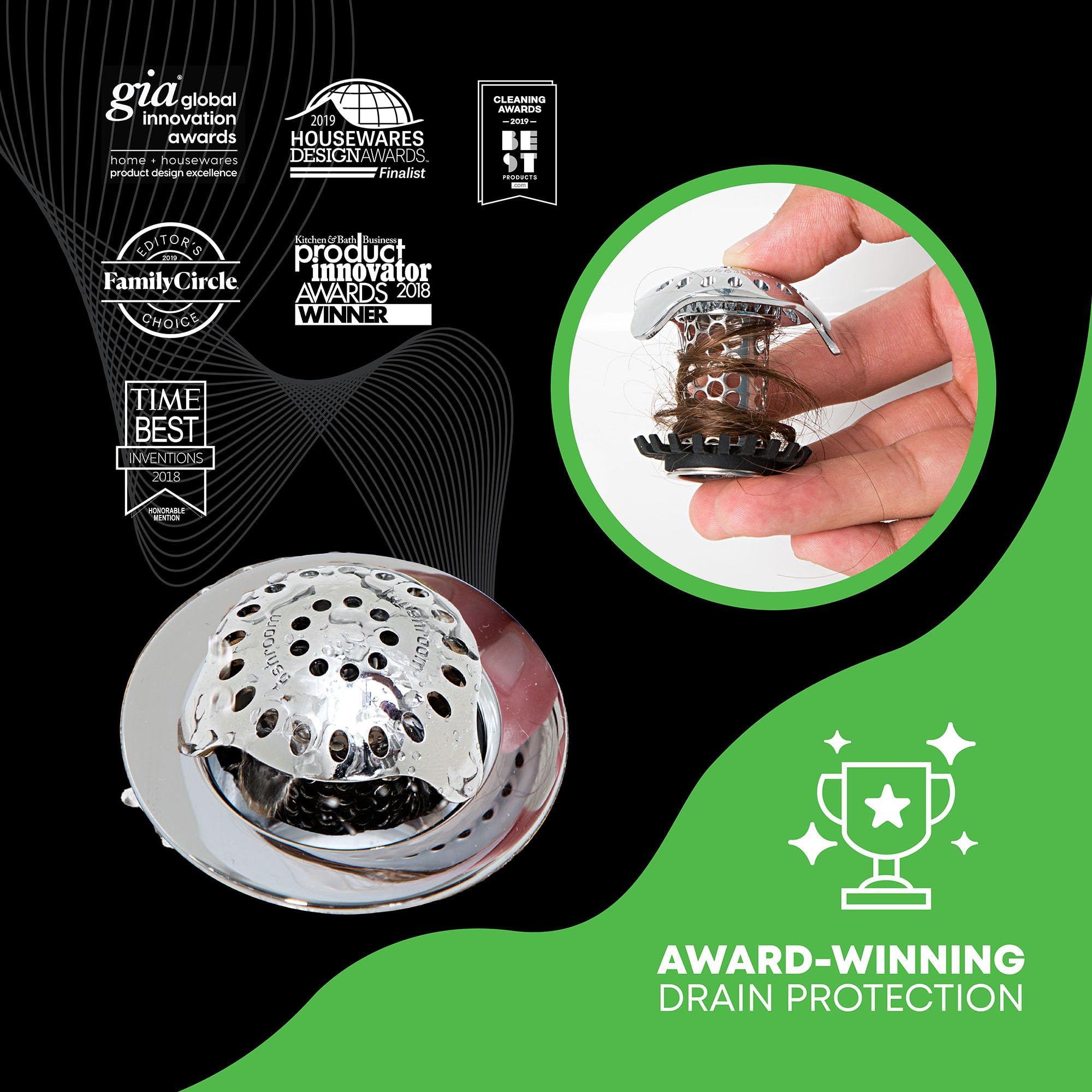 SinkShroom Ultra con adaptadores presentados, facilidad de ajuste y compatibilidad