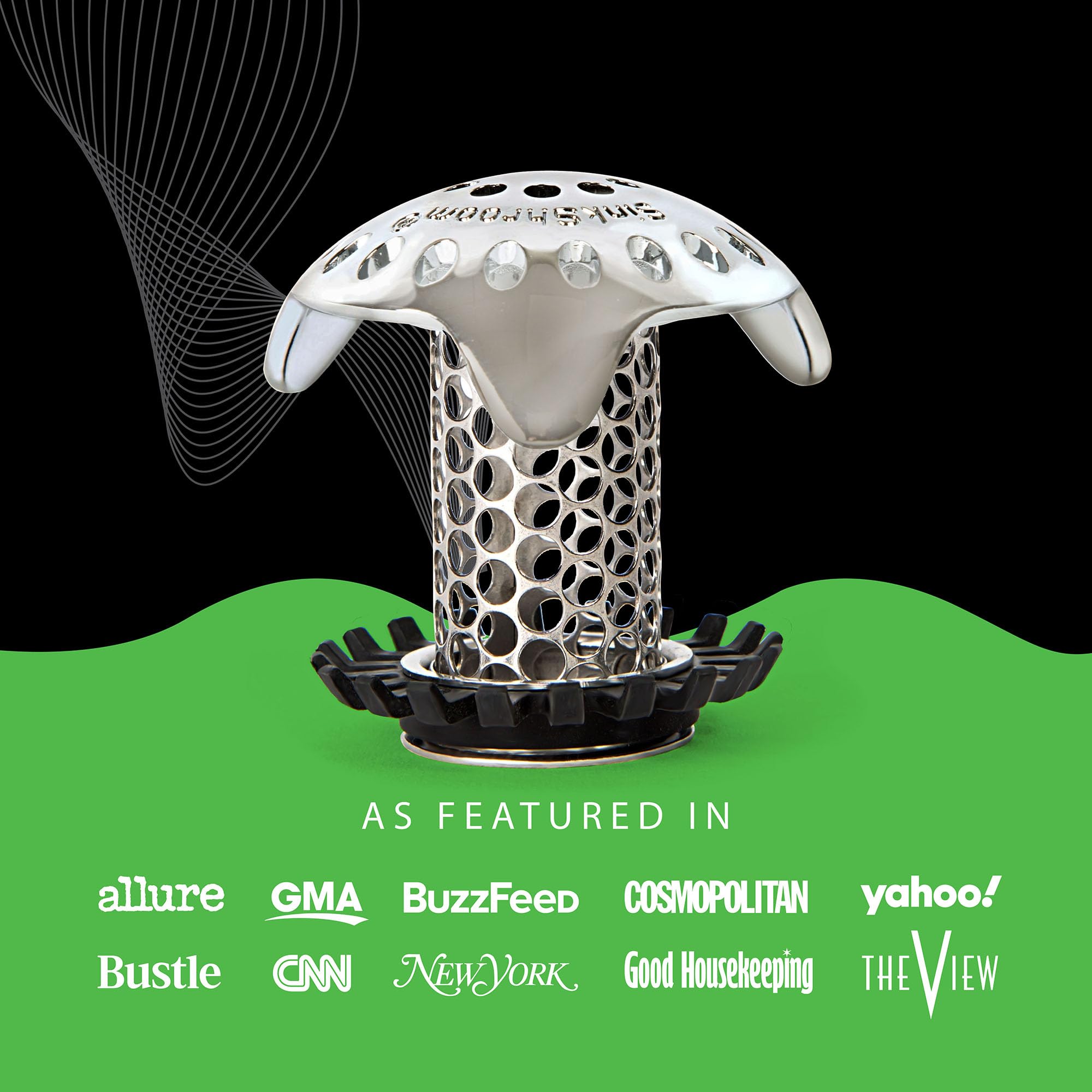 SinkShroom Ultra en baño real mostrando uso cotidiano y beneficio estético