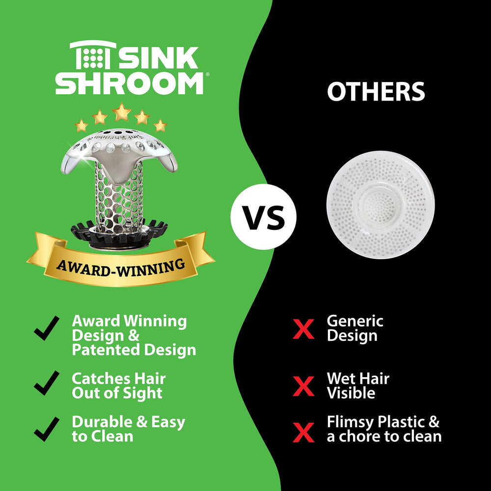 SinkShroom Ultra con StopShroom tapón sellando lavabo para uso como tapón