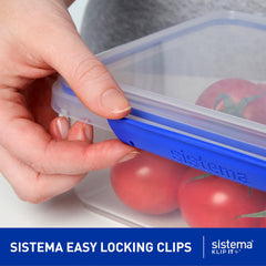 Sistema KLIP IT detalle de la tapa con clips fáciles que aseguran el sellado
