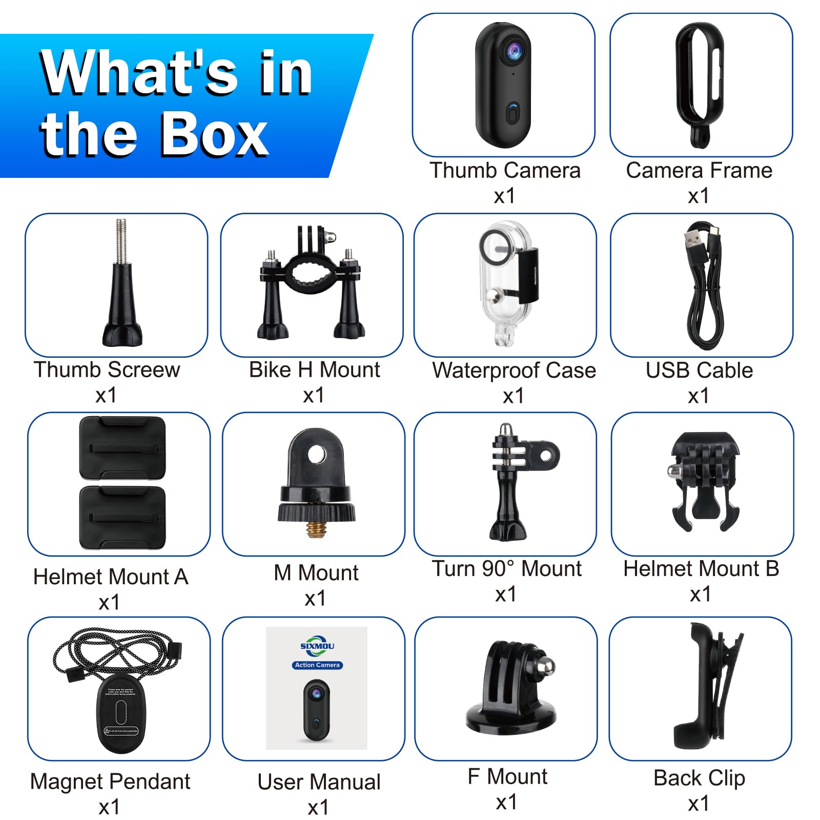 Sixmou i3 y accesorios incluidos listos para instalar y usar