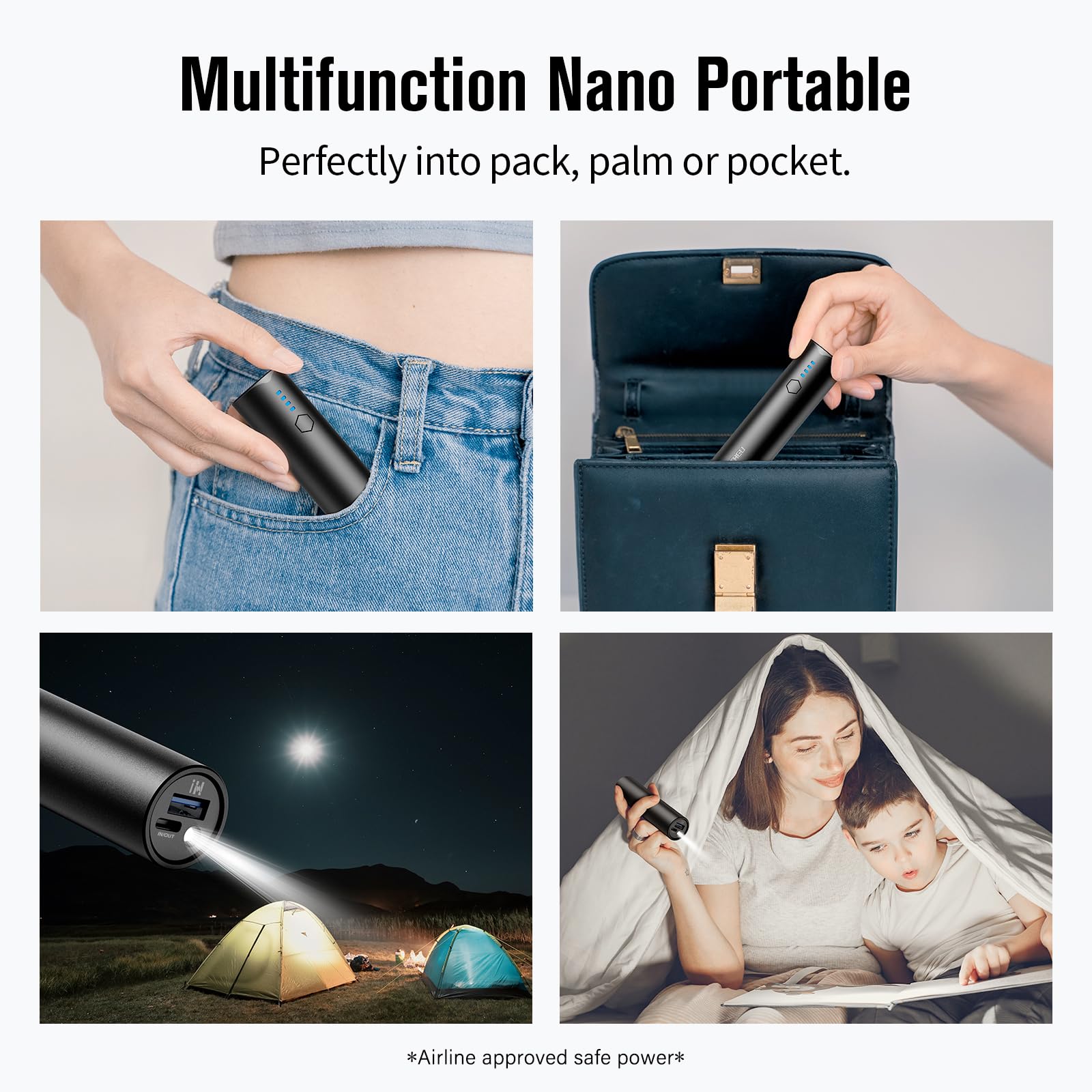 SIXTHGU pack de dos power banks listo para viaje, cumplimiento TSA