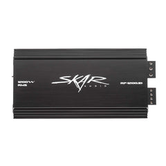 Skar Audio RP-1200.1D frontal mostrando controles y mejora de ajuste