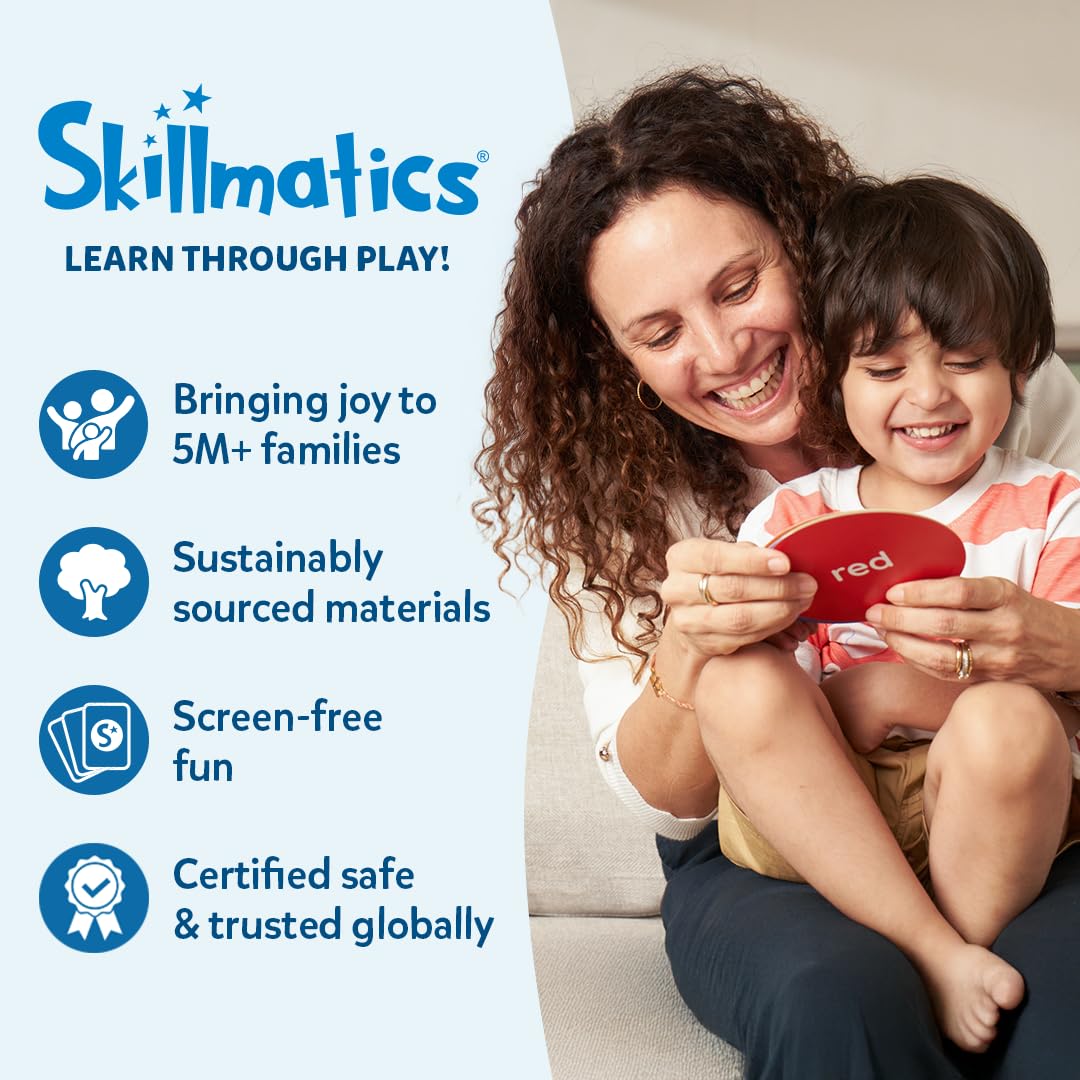 Skillmatics escena de juego en habitación infantil, fomenta juego educativo