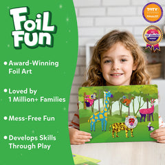 Skillmatics contenido desplegado con hojas foil y lienzos para crear