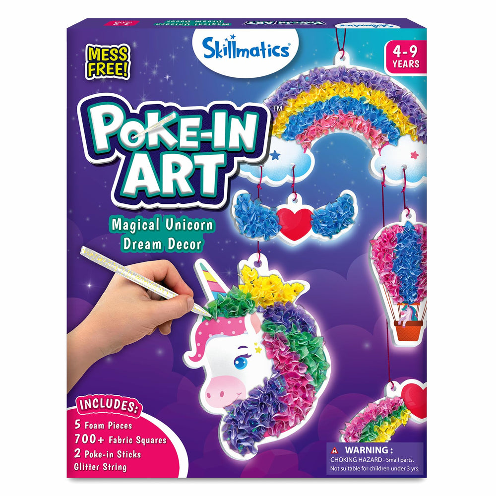Skillmatics paquete frontal del kit unicornio mostrando diseño y contenido