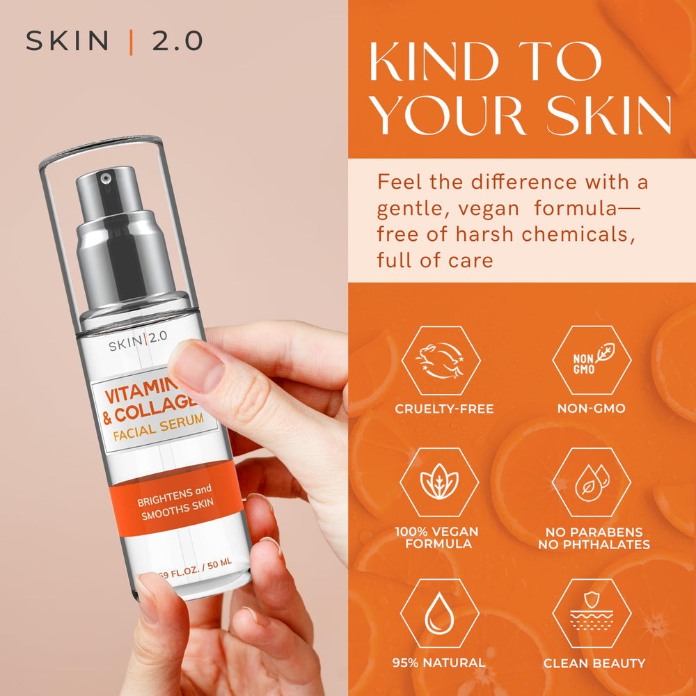 Skin 2.0 detalle de la etiqueta con ingredientes clave y beneficios claros