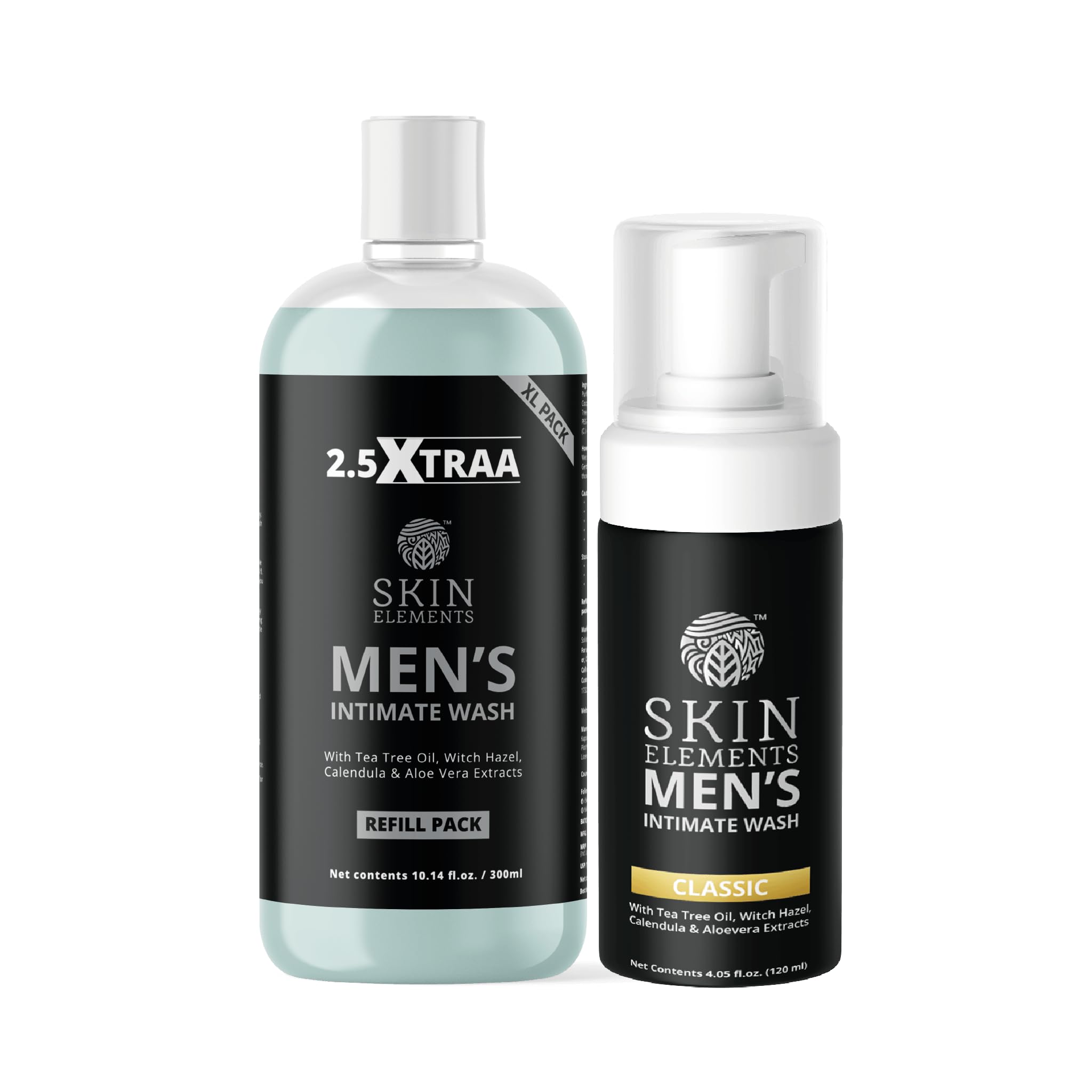 Skin Elements envase frontal mostrando diseño y beneficio de higiene prolongada