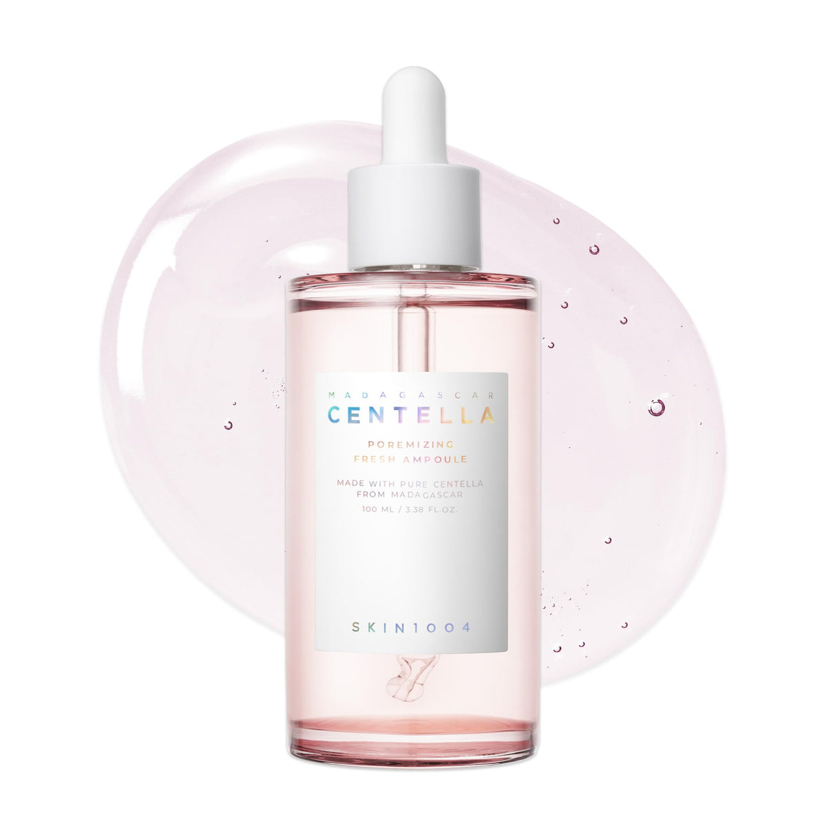 SKIN1004 ampoule frontal mostrando envase y beneficio de hidratación ligera