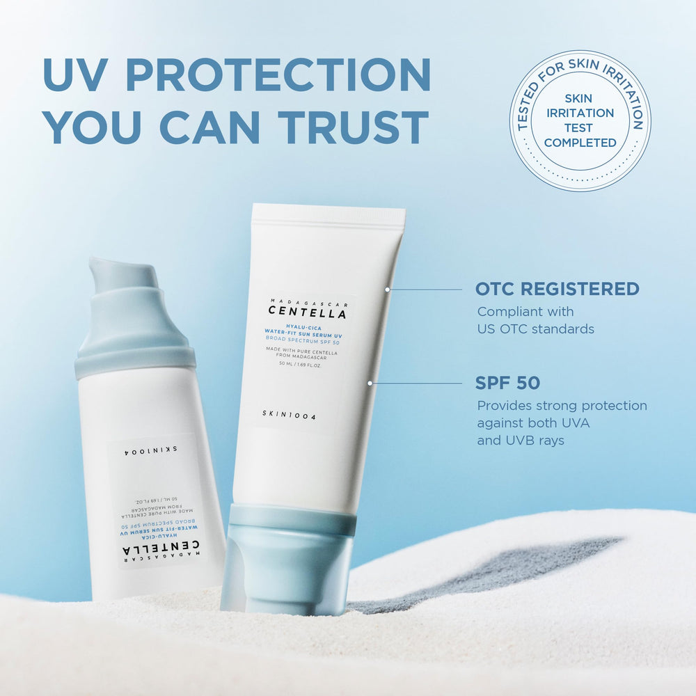 SKIN1004 aplicación en mano demostrando fácil absorción y sensación ligera