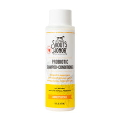 skout's honor front packaging showing 16 oz bottle and honeysuckle scent benefit gentle cleansing