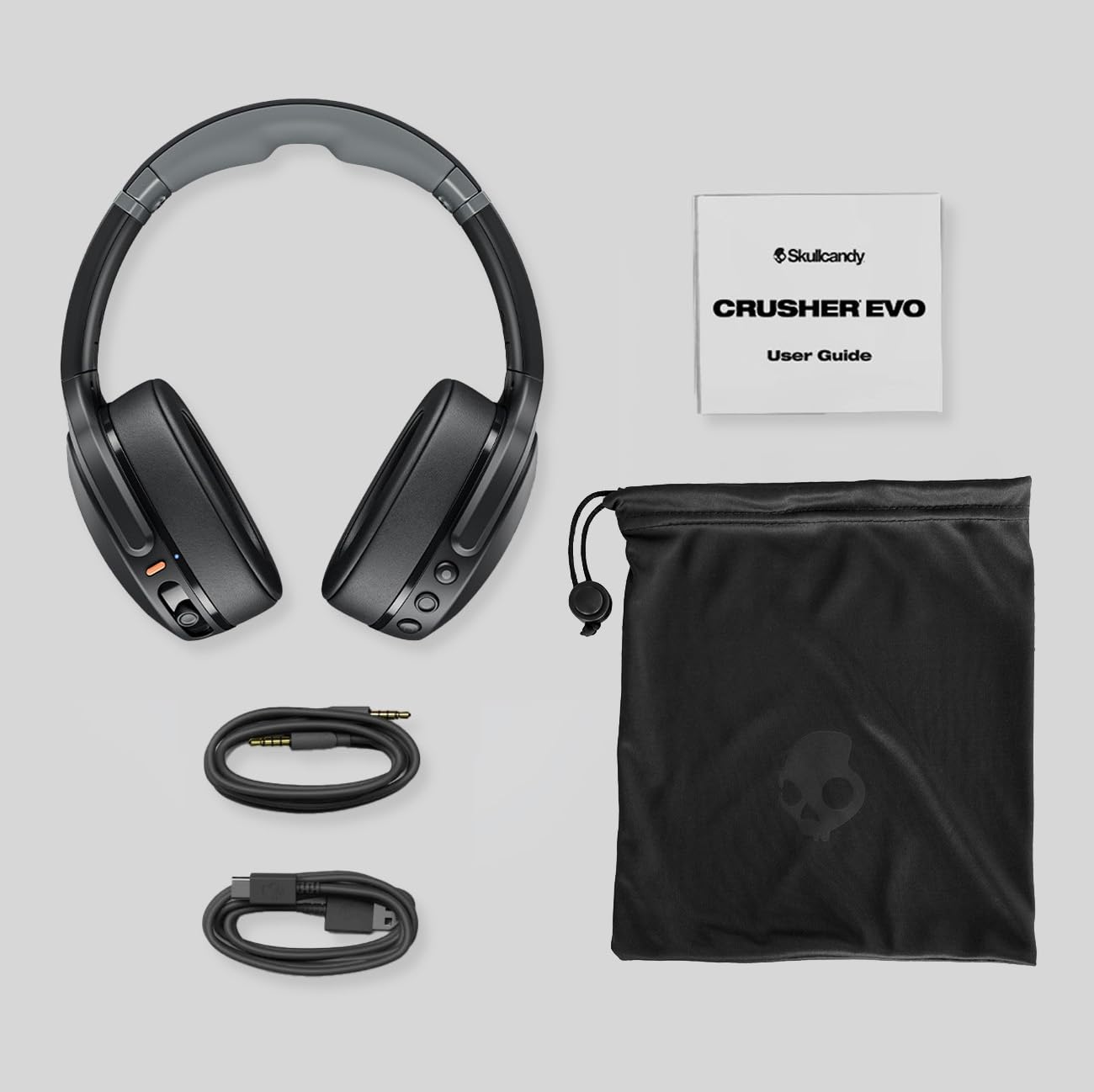 Skullcandy Crusher Evo auriculares en uso con smartphone mostrando controles accesibles