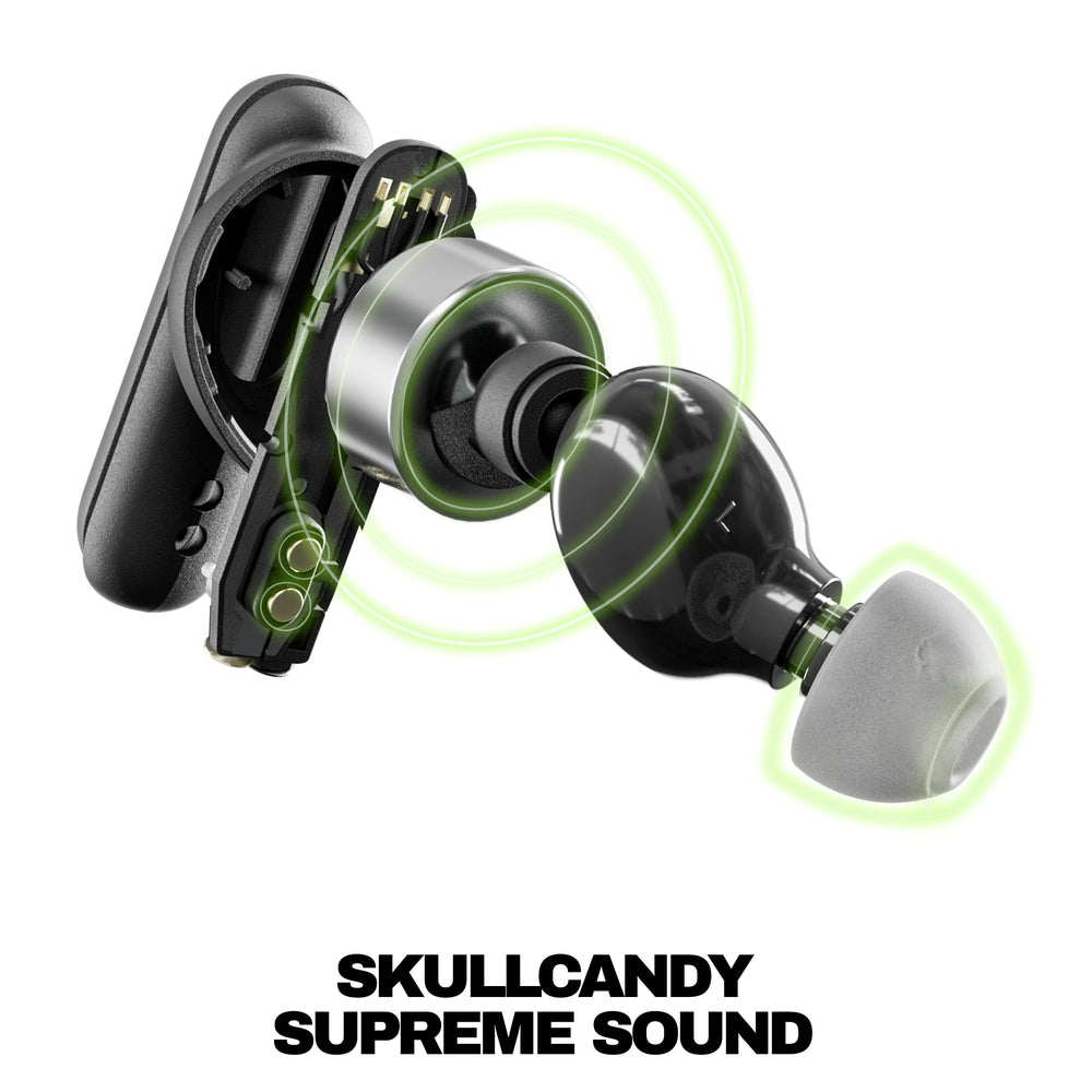 Skullcandy Smokin’ Buds auricular en uso de deportista resistente al sudor