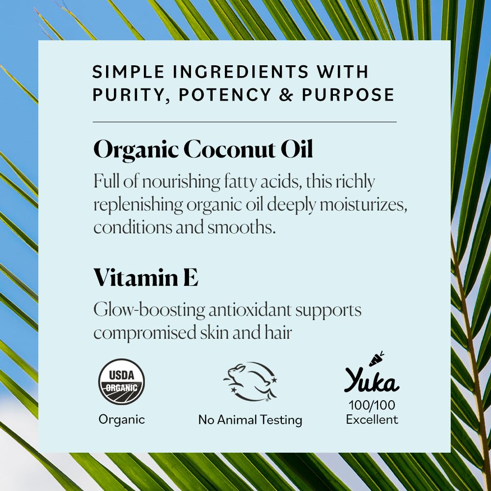 Sky Organics botella al lado de objetos cotidianos para mostrar tamaño y uso práctico
