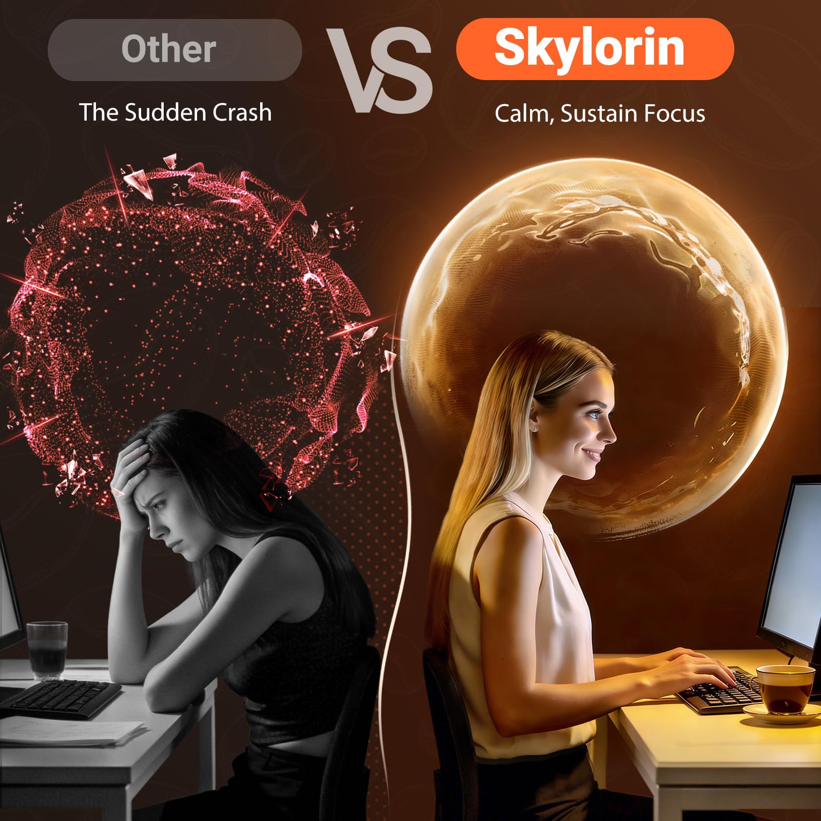 Skylorin colágeno en polvo cerca resaltando 3000 mg por porción