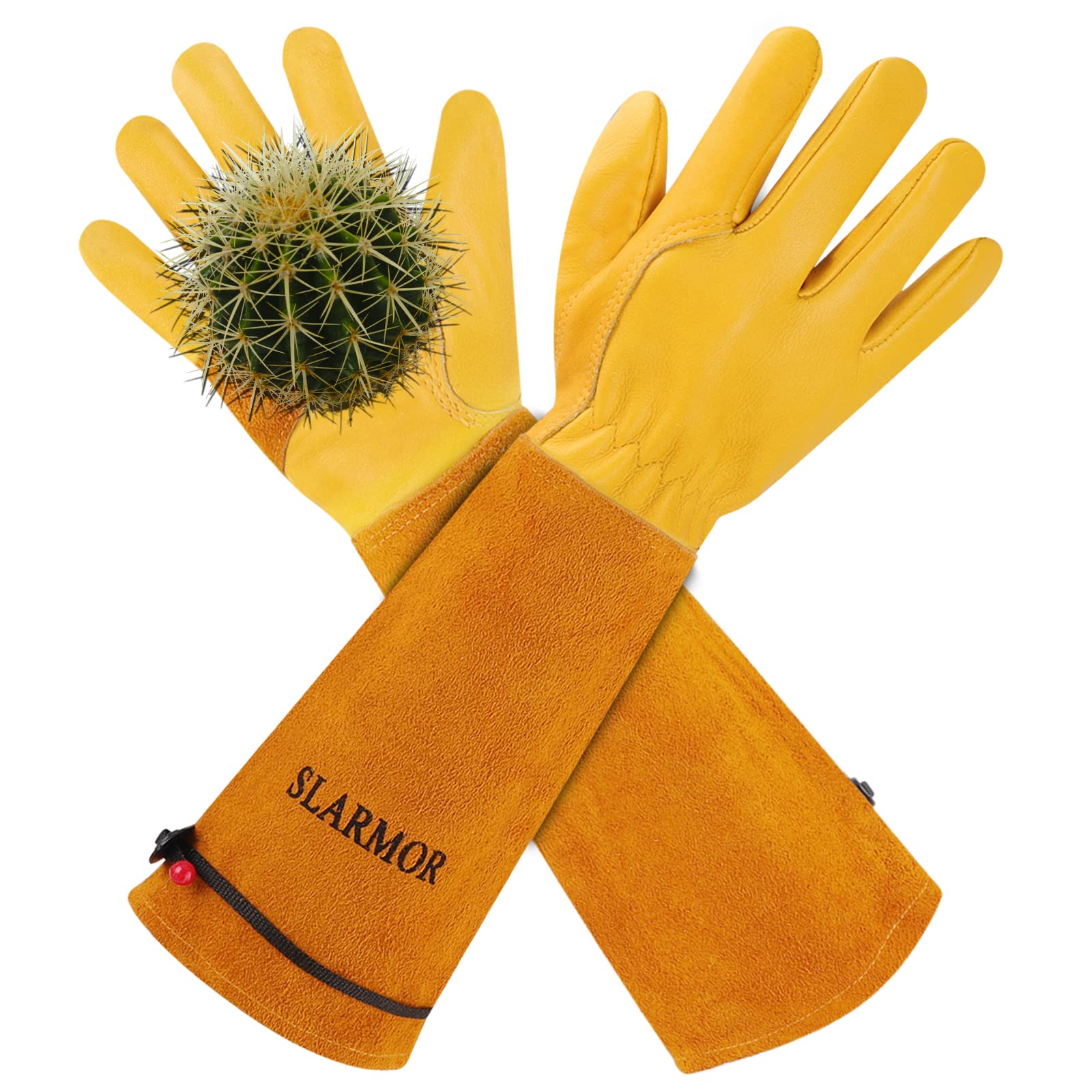 SLARMOR vista frontal del par de guantes mostrando protección completa y material resistente