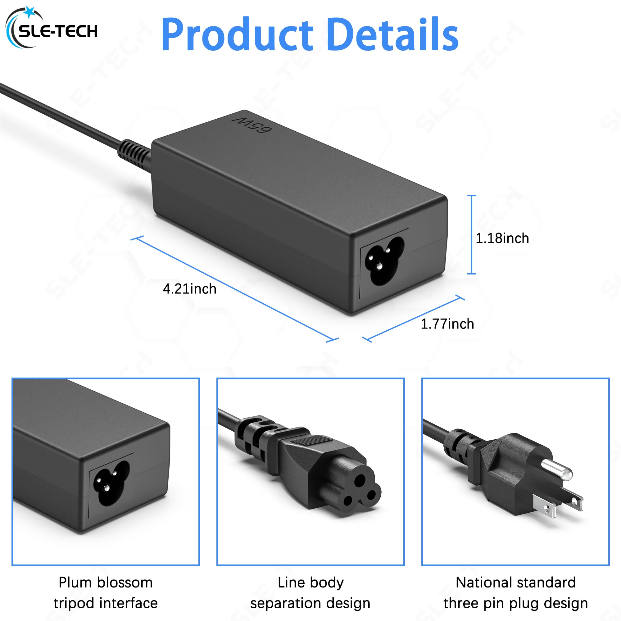 SLE-TECH conector USB-C enfocado, carga rápida segura para portátiles